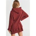  The Warmy Oversized Hoodie Dress,Hoodie Dress Forwomen,Women's Casual Pullover Long Sleeve Split Hem